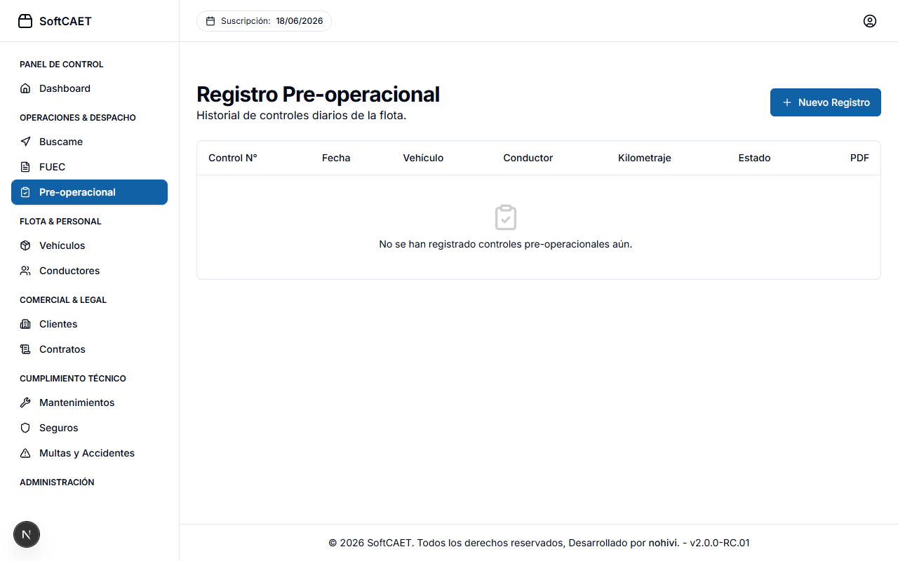 Monitoreo Pre-operacional Propietario